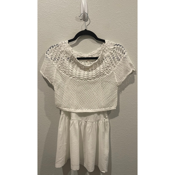 BY ANTHROPOLOGIE Antique White Knit Mini Dress - Picture 3 of 3